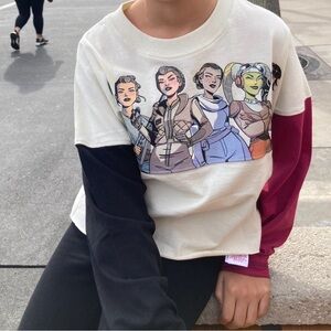 Disney Spirit Jersey Star Wars The Force is With Us Color Block Girls Size 7/8